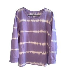 Denim & Co Tie Dye French Terry Sweatshirt